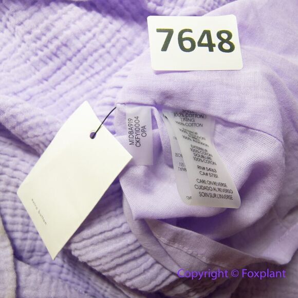 New! Calvin Klein Women's Gauze‎ Tiered Maxi Dress Purple, size XS - Picture 14 of 15
